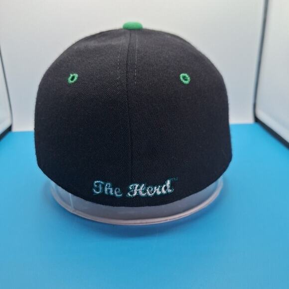 Marshall Thundering Herd Fitted 6 7/8 Hat Cap Black - Picture 4 of 7